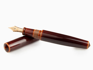 Nakaya Cigar Toki-Tamenuri Füllfederhalter, Piccolo, Naturkautschuk