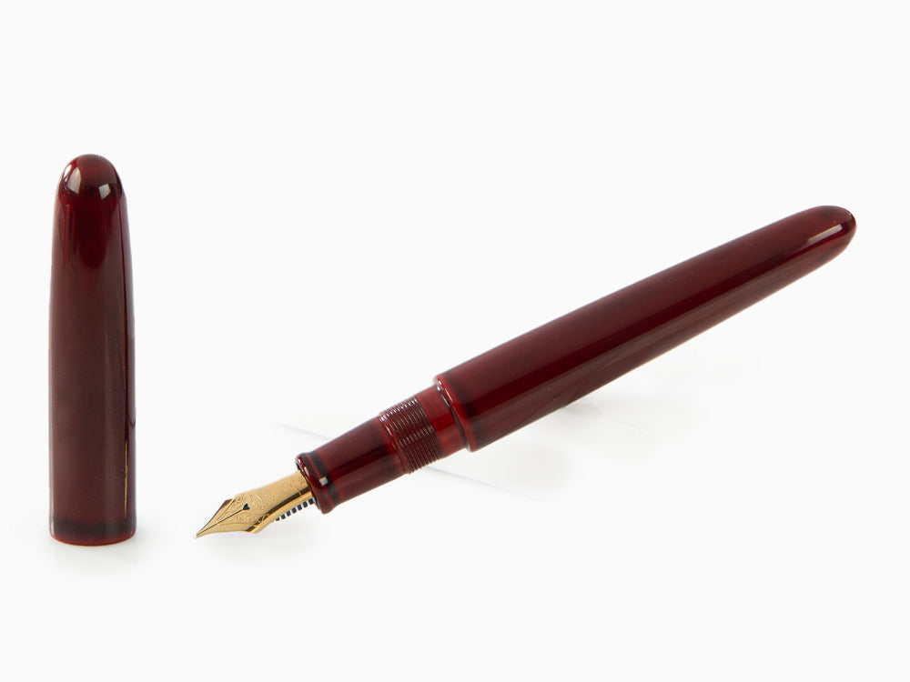 Nakaya Cigar Portable Füllfederhalter, Aka-Tamenuri, 14kGold, Italic Nib