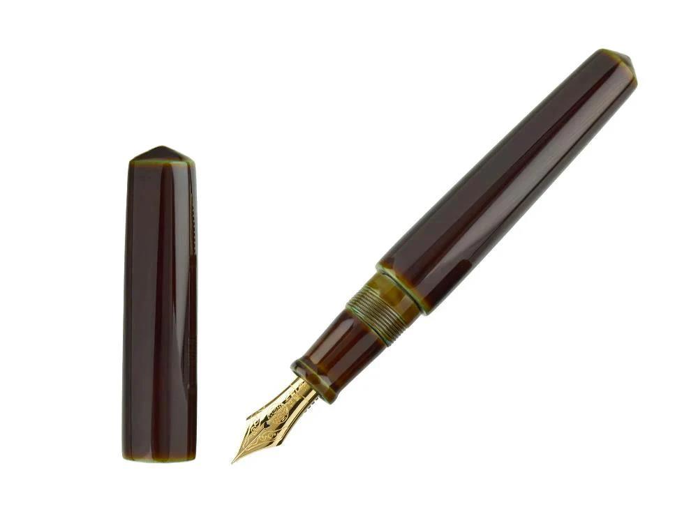 Nakaya Cigar Piccolo Heki Tamenuri Füllfederhalter, Naturkautschuk