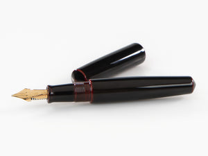 Nakaya Cigar Füllfederhalter Piccolo, Kuro-Tamenuri, Ebonite, Music