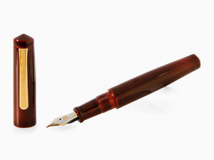 Nakaya Writer Füllfederhalter Aka-Tamenuri, Piccolo, Vergoldet