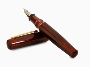 Nakaya Writer Füllfederhalter Aka-Tamenuri, Piccolo, Vergoldet