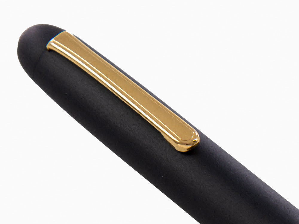 Nakaya Writer Black Hairline Füllfederhalter, Long, Ebonite