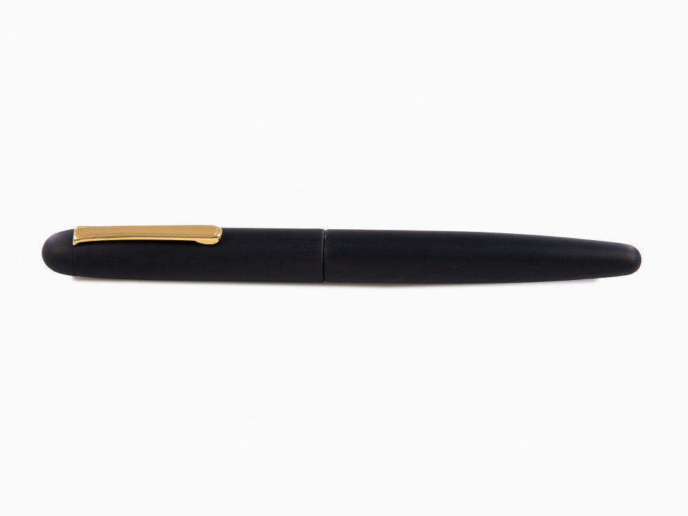 Nakaya Writer Black Hairline Füllfederhalter, Long, Ebonite