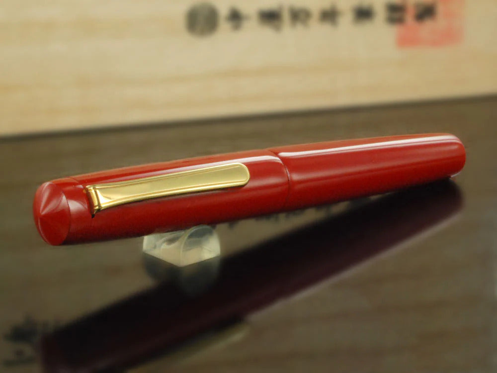 Nakaya Writer Piccolo Shu Füllfederhalter, Ebonite Urushi Lack