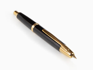 Pilot Füllfederhalter "Capless", Schwarz, Gold, FK-1500-AU-BLACK