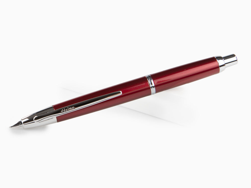 Pilot Capless Decimo Füller, Lack, Verchromte, Rot, FK-1500D-RH-RED