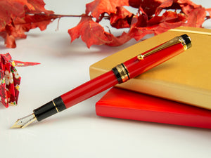 Pilot Custom 845 Red Füllfederhalter, Vergoldet, FKV-5MR-R