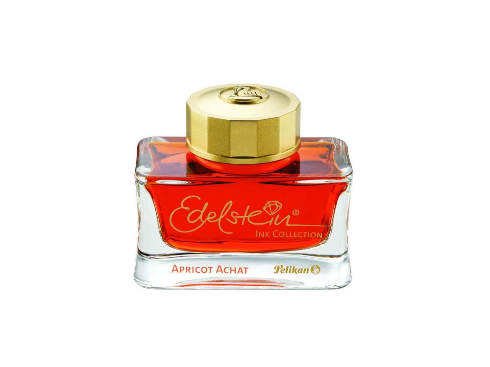 Pelikan Edelstein Apricot Achat 2025 Tintenfass, 50ml, Orange,