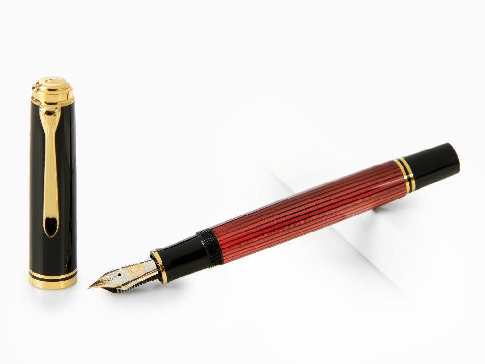 Pelikan Souverän 800 Black-Red Füllfederhalter, Edelharz, 816625