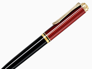 Pelikan K600 Kugelschreiber, Schwarz und rot, Vergoldete Beschläge, 928937