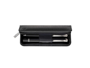 Pelikan Etui 2 Stifte, Genarbtes Leder, Schwarz, Der Reißverschluss , 958025