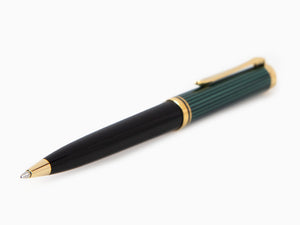 Pelikan K800 Kugelschreiber, Schwarz und grün, Vergoldete Beschläge, 987834