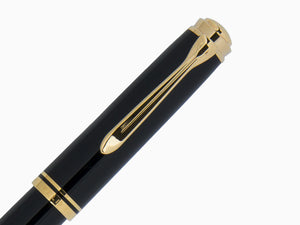 Pelikan Souverän R800 Roller, Schwarzes Edelharz, Vergoldete Beschläge, 997643