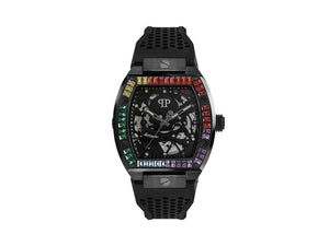 Philipp Plein The Skeleton Automatik Uhr, PVD, Schwarz, 44 mm, PWBAA0621