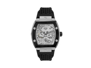 Philipp Plein The Skeleton Automatik Uhr, PVD, Silber, 44 mm, PWBAA2023