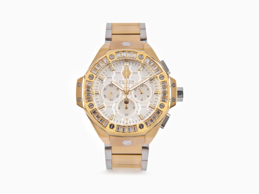 Philipp Plein Plein Chrono Royal Quartz Uhr, PVD Gold, 42 mm, PWPSA0324