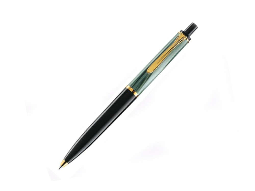 Pelikan K200 Kugelschreiber, Green Marble, Vergoldete Beschläge, 996694