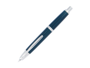 Pilot Füllfederhalter Capless Vanishing Blau Carbon Fiber, Chrom