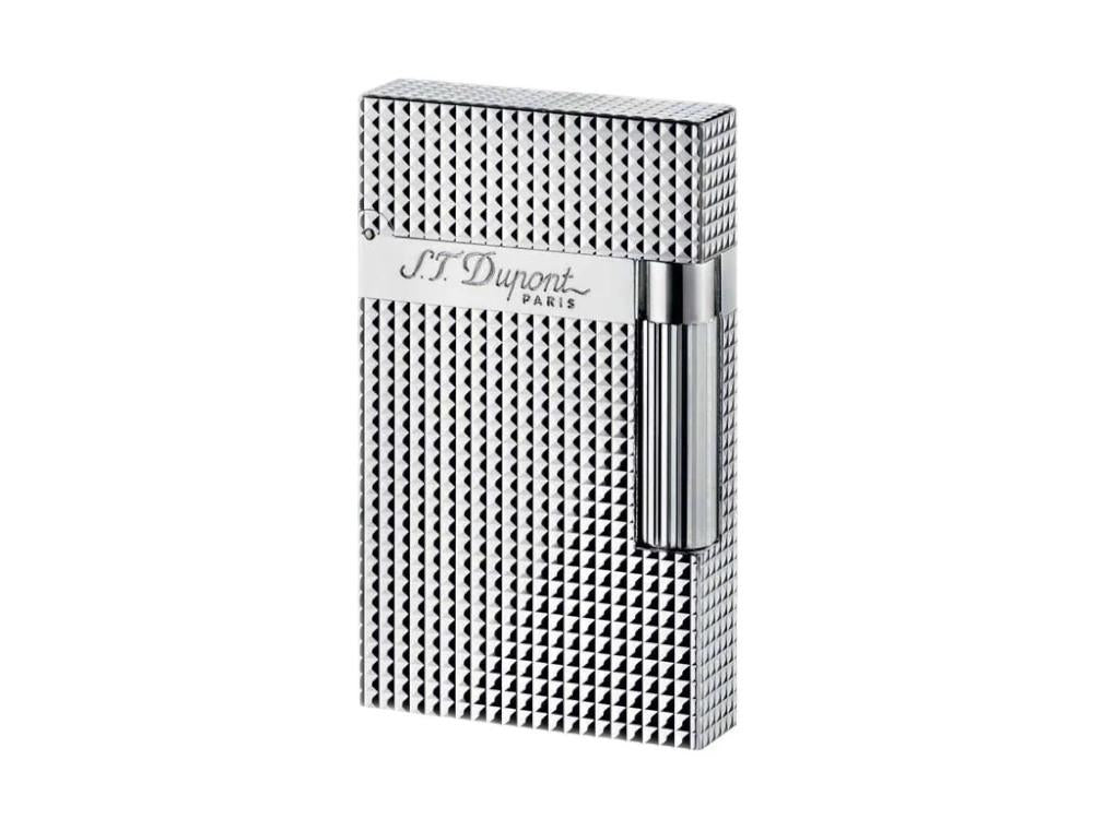 S.T. Dupont Ligne 2 Feuerzeug, Silver Diamond Head, 016184