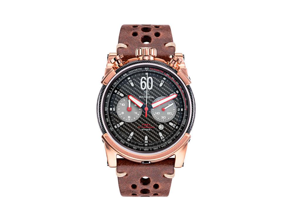 Scuderia Bullet Head Quartz Uhr, PVD Rose Gold, Schwarz, 44 mm, CWEI00319