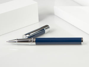 S.T. Dupont D-Initial Roller, Lack, Blau, Verchromte Akzente, 262205