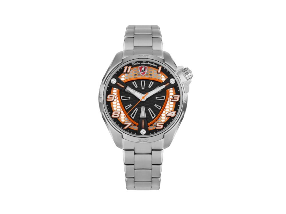 Tonino Lamborghini Shock Abs Quartz Uhr, Orange, 42 mm, Stahlband, TLABSO-SS-B