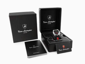 Tonino Lamborghini New Spyder Quartz Uhr, Schwarz, 43 mm, Chronograph, TLF-A13-1