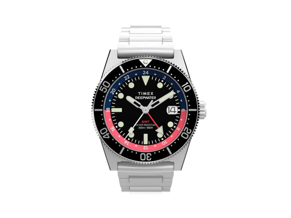 Timex DeepWater Reef 200 GMT Quartz Uhr, Schwarz, 41 mm, TW2W95300