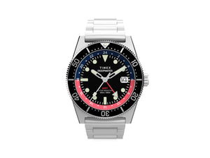 Timex DeepWater Reef 200 GMT Quartz Uhr, Schwarz, 41 mm, TW2W95300