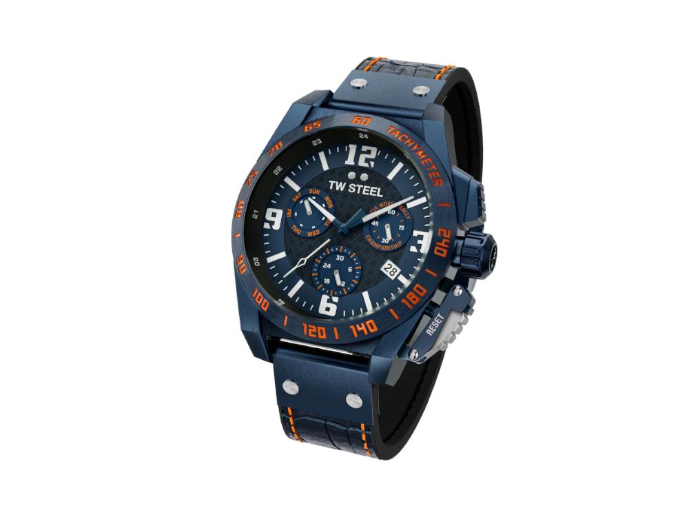 TW Steel WRC Quartz Uhr, Blau, 46 mm, Limitierte Edition, TW1020