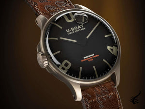 U-Boat Capsoil Capsoil Darkmoon IP Bronce Quartz Uhr, Schwarz, 44 mm, 8467/A