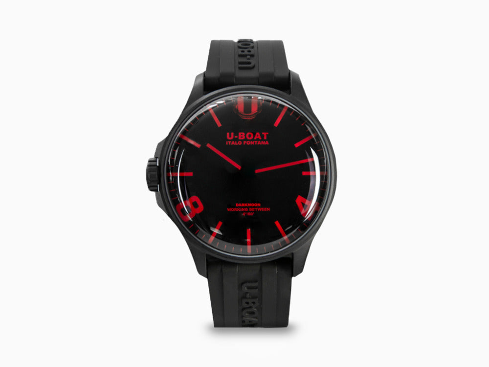 U-Boat Capsoil Darkmoon Red 44 IPB Quartz Uhr, Schwarz, 44 mm, 8466/A