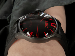 U-Boat Capsoil Darkmoon Red 44 IPB Quartz Uhr, Schwarz, 44 mm, 8466/A