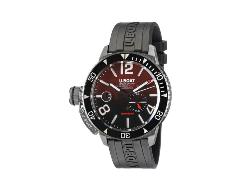 U-Boat Classico Sommerso Ghiera Ceramica Bordeaux Automatik Uhr, 46 mm, 9521