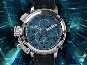 U-Boat Chimera Chrono SS Automatik Uhr, Blau, 46 mm, Limitierte Edition, 9589