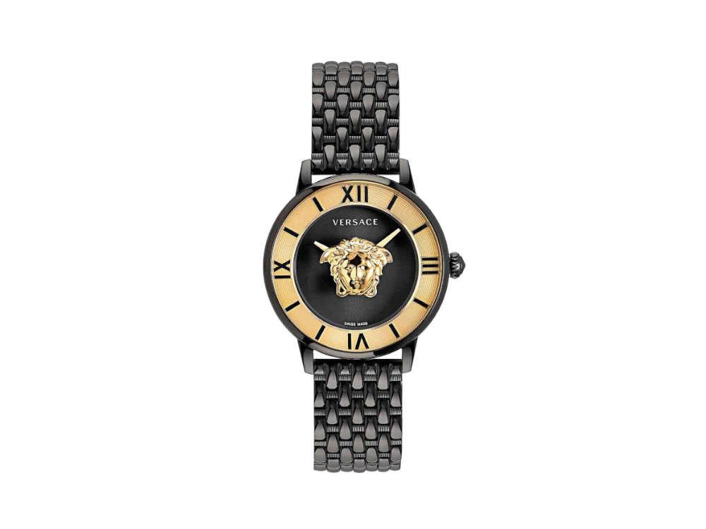 Versace La Medusa Quartz Uhr, PVD, Schwarz, 38 mm, Shapir-Glas, VE2R00422