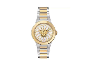 Versace Medusa Infinite Quartz Uhr, PVD Gold, Weiss, 38 mm, VE3F00823