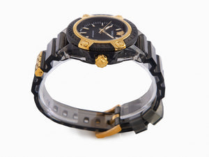 Versace Icon Active Indiglo Quartz Uhr, Polycarbonat, Schwarz, 43 mm, VE6E00123