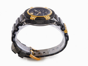 Versace Icon Active Indiglo Quartz Uhr, Polycarbonat, Schwarz, 43 mm, VE6E00123