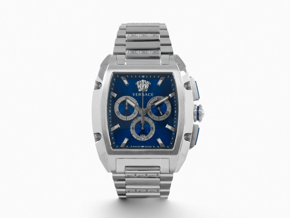 Versace Dominus Quartz Uhr, Blau, 42 x 49.50 mm, Shapir-Glas, VE6H00423