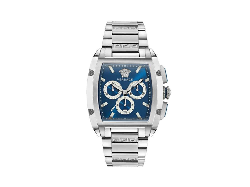 Versace Dominus Quartz Uhr, Blau, 42 x 49.50 mm, Shapir-Glas, VE6H00423