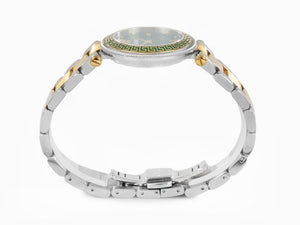 Versace Reve Quartz Uhr, PVD Gold, Grün, 35 mm, Shapir-Glas, VE8B00524