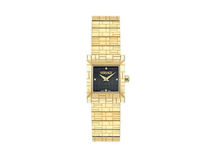 Versace Mosaic Quartz Uhr, PVD Gold, Schwarz, 22 mm, Shapir-Glas, VE9B00324