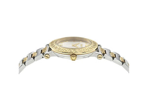 Versace Greca Sphere Quartz Uhr, PVD Gold, Silber, 35 mm, Shapir-Glas, VE9C00524