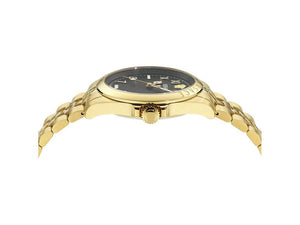 Versace Anteo Quartz Uhr, PVD Gold, Schwarz, 41 mm, Shapir-Glas, VE9H00624