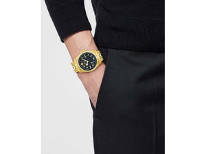 Versace Anteo Quartz Uhr, PVD Gold, Schwarz, 41 mm, Shapir-Glas, VE9H00624