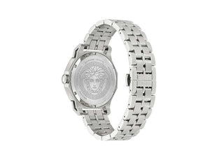 Versace Medusa Deco Gent Quartz Uhr, Recycelter Stahl, Blau, 43 mm, VE9I00324