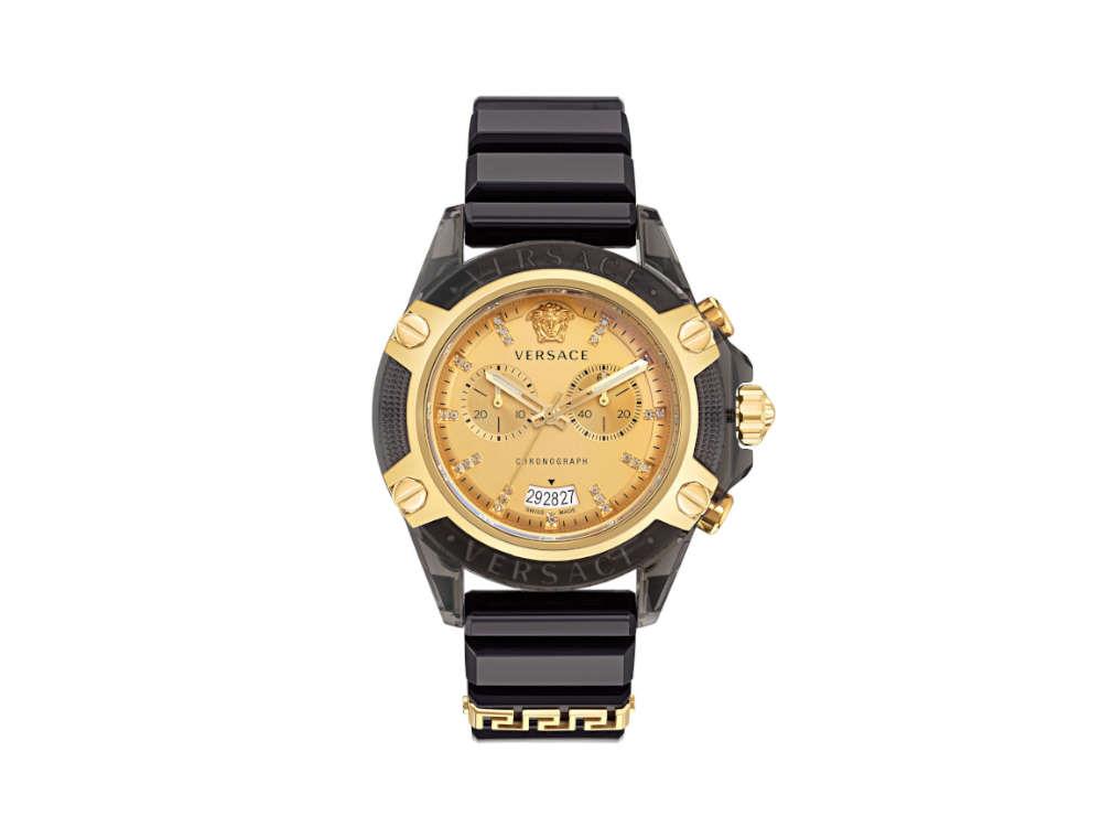 Versace Icon Active Quartz Uhr, Polycarbonat, Golden, 44 mm, VEZ701623