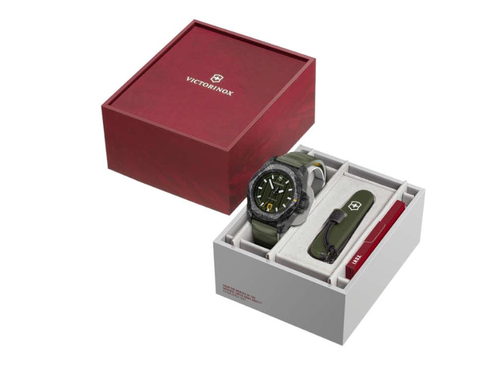 Victorinox I.N.O.X. Automatik Uhr, Kohlenstofffaser, Grün, 41 mm, V242021.1